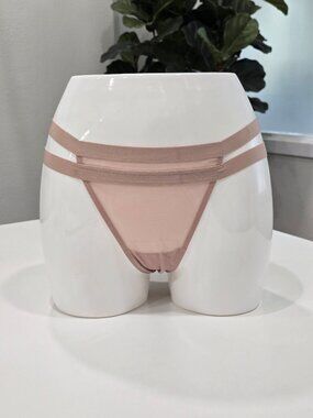 Victoria’s Secret ✦ Very Sexy Mesh String Bikini Panties ✦ Nude Double Strap M